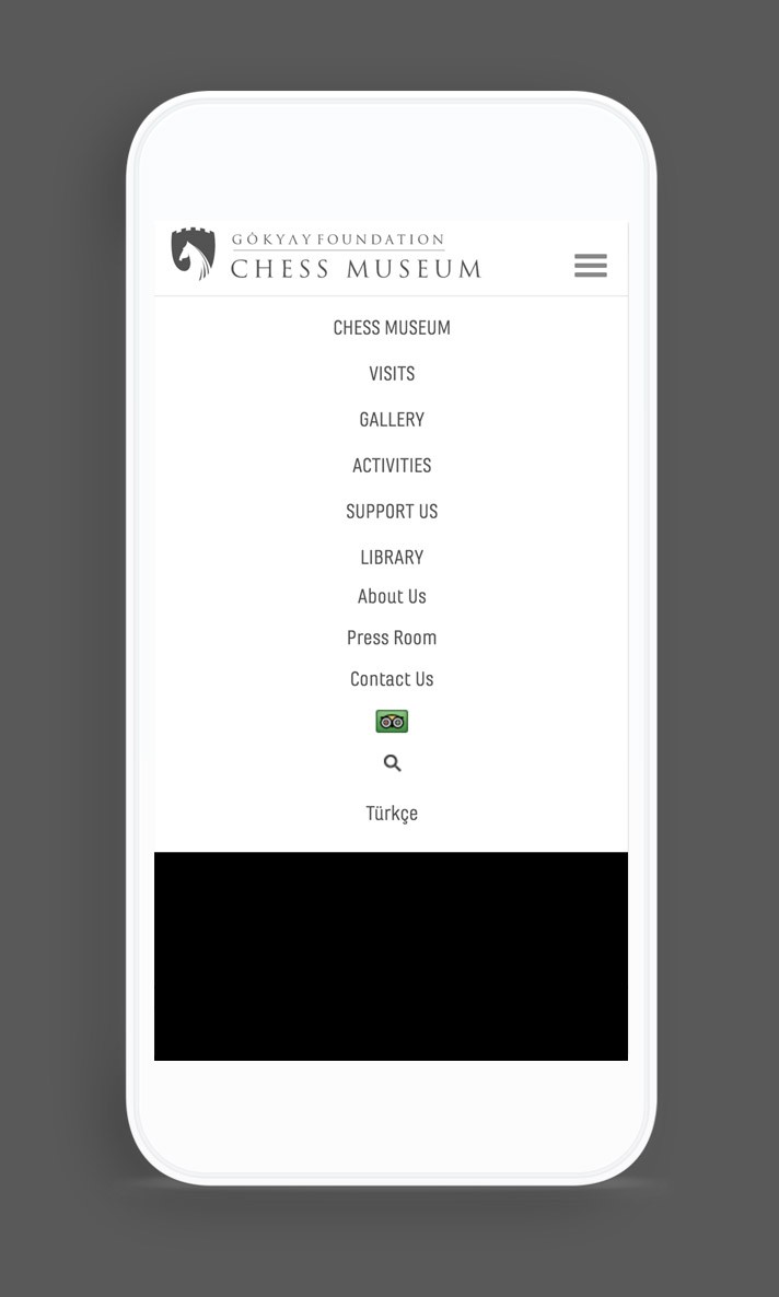 Gökyay Satranç Müzesi mobil arayüz tasarımı
